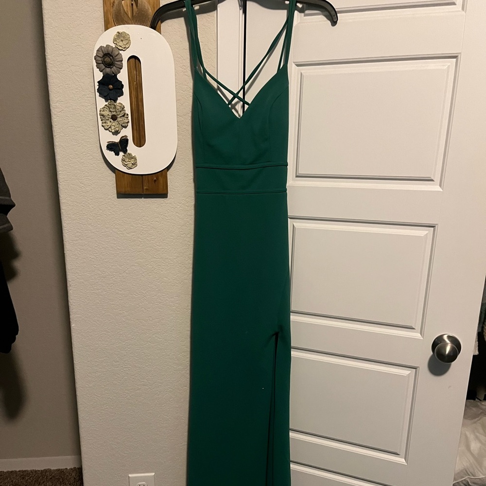 green prom dress
